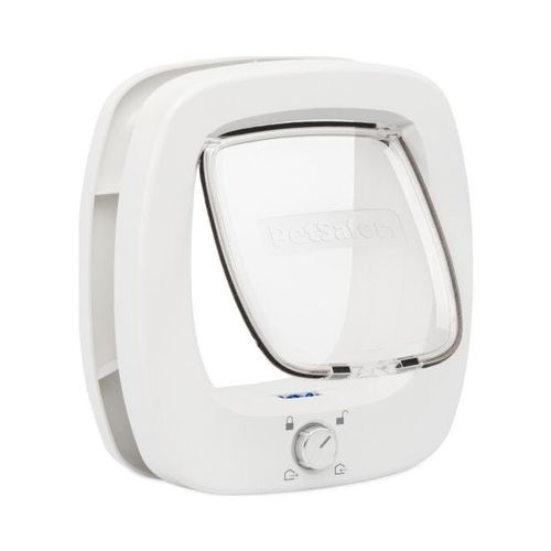 PetSafe Big Cat Kattlucka 2.0 - Vit, Tyst 4-vägs Låsning för Katter och Hundar upp till 11kg