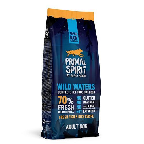 Primal Spirit 70% Wild Waters Hundfoder - Dubbelförpackning: 2 x 12 kg