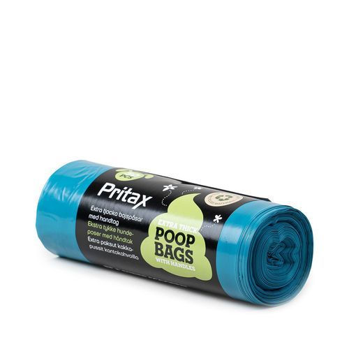 50-pack Bajspåsar med Handtag - Turkos