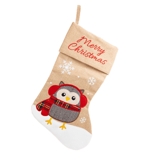 Julstrumpa Jules, 40x26cm, Beige