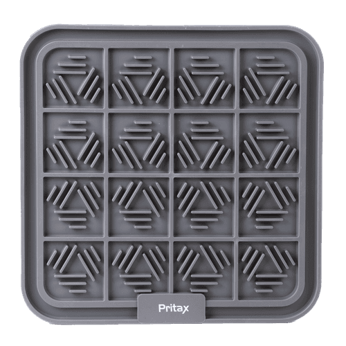 Lick mat Square, 20x20cm, Grå