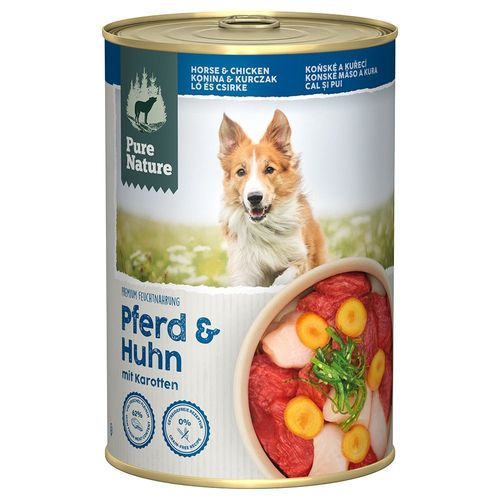 Ekonomipack: Pure Nature Adult 12 x 400 g - Häst & kyckling