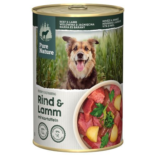 Ekonomipack: Pure Nature Adult 12 x 400 g - Nötkött & lamm