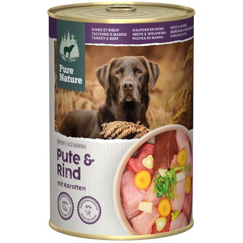 Pure Nature Adult 6 x 400 g - Kalkon & nötkött