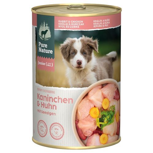 Pure Nature Junior Kanin & kyckling 6 x 400 g - 12 x 400 g