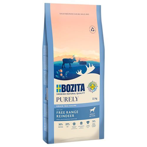 Bozita Dog Purely Adult Active Grain Free Reindeer - Ekonomipack: 2 x 11 kg