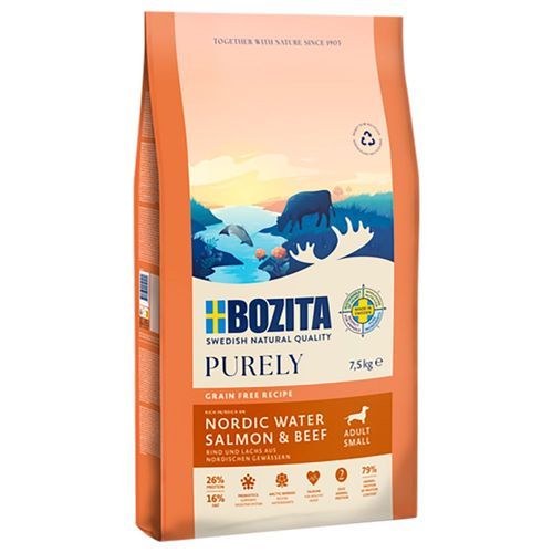 Bozita Dog Purely Adult Small Grain Free Salmon & Beef - Ekonomipack: 2 x 7,5 kg