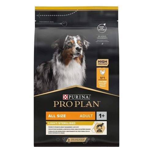 Purina Pro Plan Dog Adult All Sizes Light/Sterilised (3 kg)