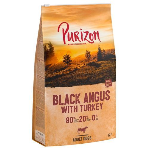 Ekonomipack: Purizon Classic hundfoder 2 x 12 kg - Adult Black Angus Beef & Turkey