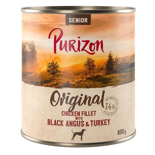Purizon Senior Kycklingfilé med Black Angus - 6 x 800 g