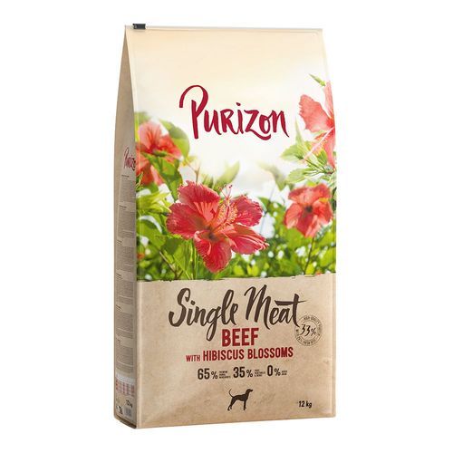 Purizon Single Meat Adult Beef with Hibiscus Blossoms - 12 kg