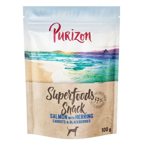 Purizon Superfoods Snack hund 100 g - Lax med sill, morötter & björnbär 100 g