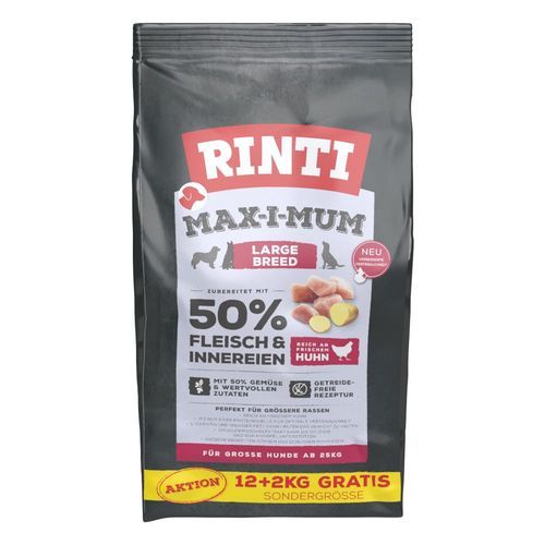 12 + 2 kg på köpet! 14 kg RINTI Max-I-Mum Large Breed - 14 kg