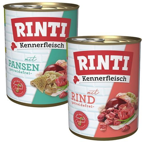 Ekonomipack: RINTI 24 x 800 g Blandpack I Nötkött, 2 sorter
