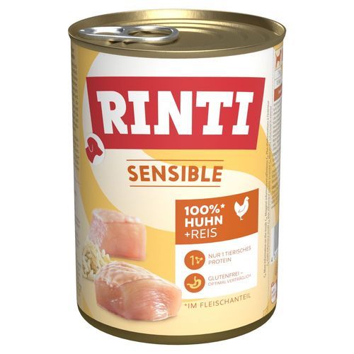 Ekonomipack: RINTI Sensible 24 x 400 g - Kyckling & ris