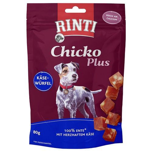 RINTI Chicko Plus tärningar ost & anka - 6 x 80 g