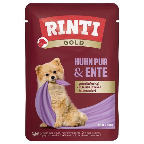 RINTI Guld 10 x 100 g - Kyckling Pure & Anka