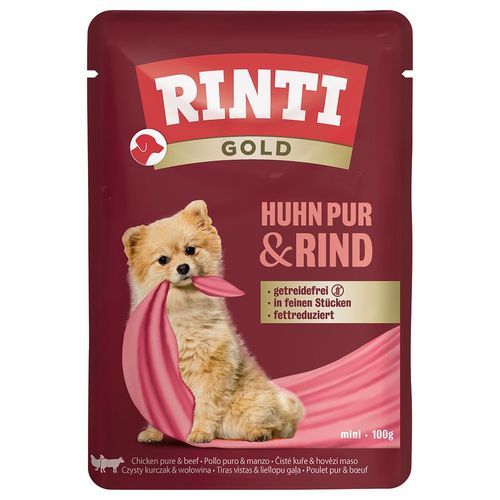 RINTI Guld 10 x 100 g - Kyckling Pure & Nötkött