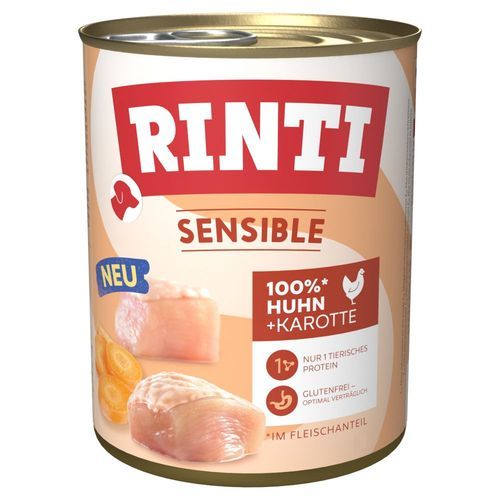 RINTI Sensible 6 x 800 g - Kyckling & morötter