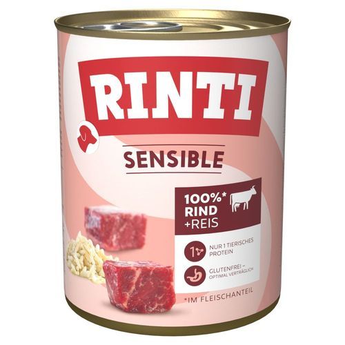 RINTI Sensible 6 x 800 g - Nötkött & ris