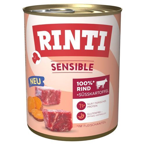 RINTI Sensible 6 x 800 g - Nötkött & sötpotatis