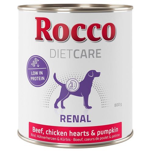 Rocco Diet Care Renal Nötkött, kycklinghjärta och pumpa 800 g - Ekonomipack: 12 x 800 g