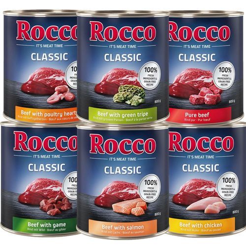 Blandat provpack: Rocco Classic 6 x 800 g - Classic Mix 1: 6 sorter