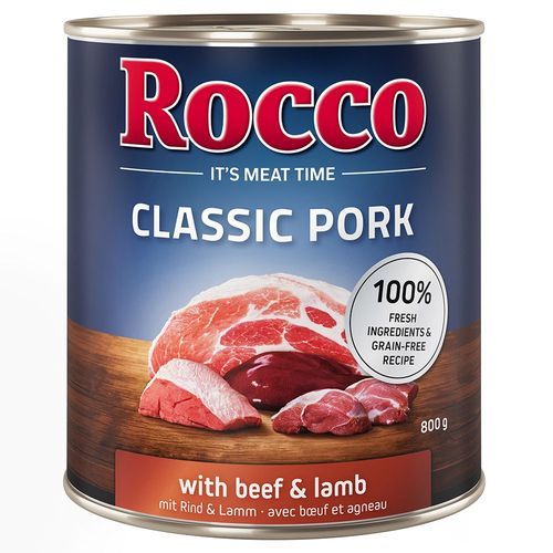 Ekonomipack: Rocco Classic Pork 12 x 800 g - Nötkött & lamm