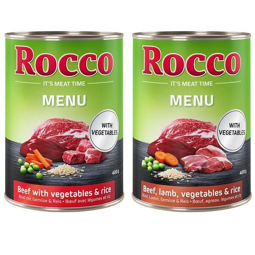 Ekonomipack: Rocco Menu 24 x 400 g - Blandpack, 2 sorter