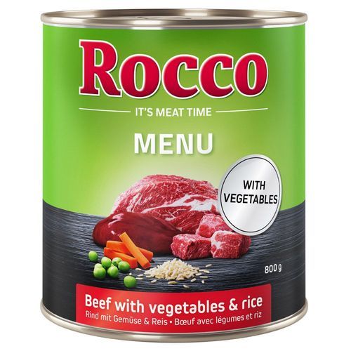 Ekonomipack: Rocco Menu 24 x 800 g - Nötkött med grönsaker & ris