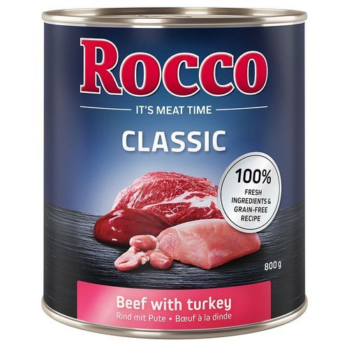 Rocco Classic 12 x 800 g - Nötkött & kalkon