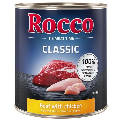 Rocco Classic 12 x 800 g - Nötkött & kyckling