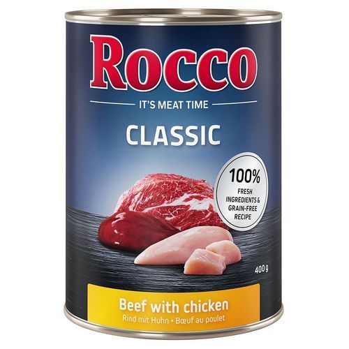 Rocco Classic 6 x 400 g - Nötkött & kyckling
