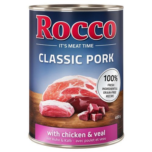 Rocco Classic Pork 6 x 400 g - Kyckling & kalv
