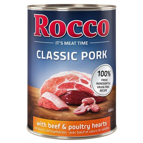 Rocco Classic Pork 6 x 400 g - Nötkött & fjäderfähjärta