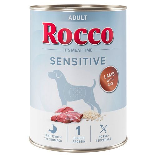 Rocco Sensitive 6 x 400 g - Nytt recept Lamm & ris