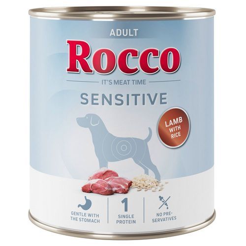 Rocco Sensitive 6 x 800 g - Nytt recept Lamm & ris