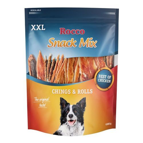 Rocco XXL Snack Mix Chicken - Rolls kycklingbröst, Chings kycklingbröst 1 kg