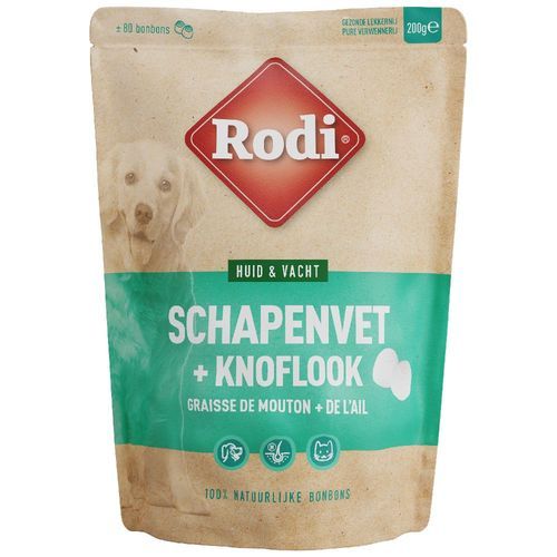 Rodi Exclusive Sheep Fat Bonbons med fårfett & vitlök för hundar - 2 x 200 g