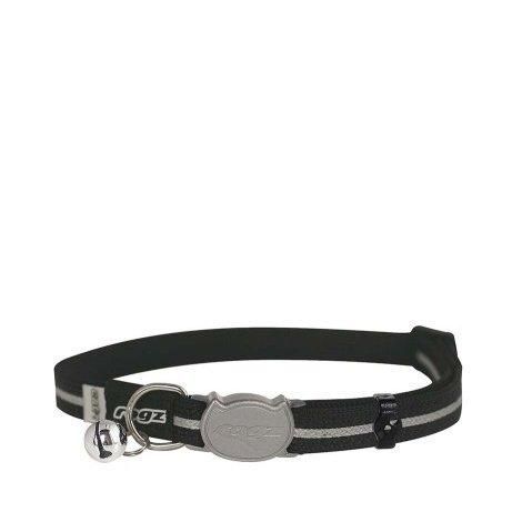 Rogz AlleyCat Halsband - Svart / 16.6-23 cm / 8 mm