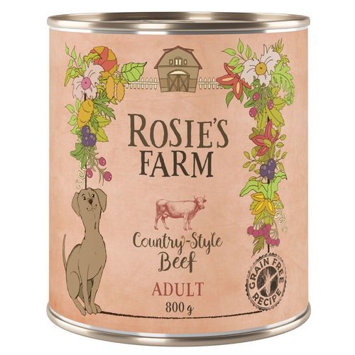 Ekonomipack: 24 x 800 g Rosie's Farm Adult - Nötkött