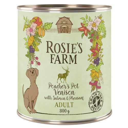 Ekonomipack: 24 x 800 g Rosie's Farm Adult - Vilt & fasan med lax