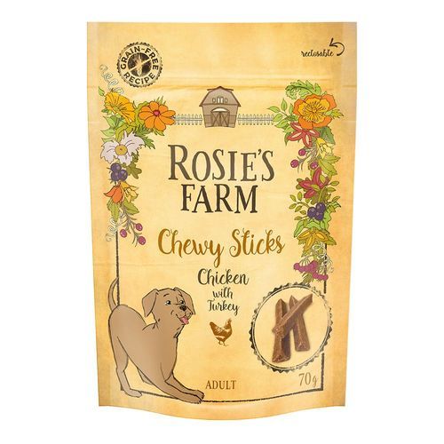 Rosie's Farm Chewy Sticks Chicken & Turkey - Ekonomipack: 3 x 70 g