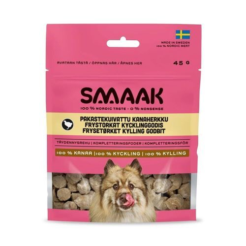 SMAAK Dog Frystorkat Hundgodis Kyckling 45 g
