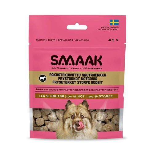 SMAAK Dog Frystorkat Hundgodis Nöt 45 g