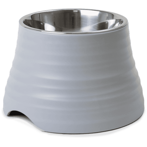 Matskål Ripple Ergo Upphöjd Matskål Grå M/L, 400ml, 19x18,5x12cm