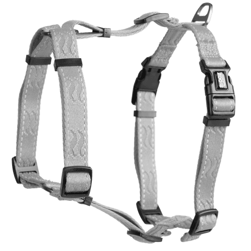 Sele Rufus H-sele ställbar L/XL 25 mm x 100 cm Grå