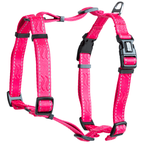 Sele Rufus H-sele ställbar L/XL 25 mm x 100 cm Rosa