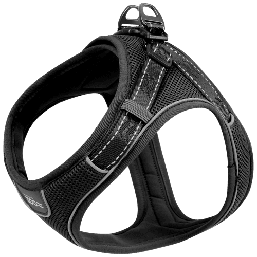 Sele Rufus Soft ställbar M Hals 20 mm x 40-50 cm Bröst 20 mm x 52-62 cm Svart