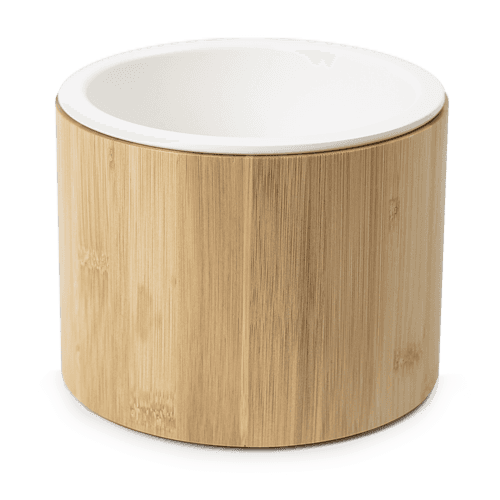 Upphöjd Matskål Bamboo Ergo Vit L 800ml 17x12cm